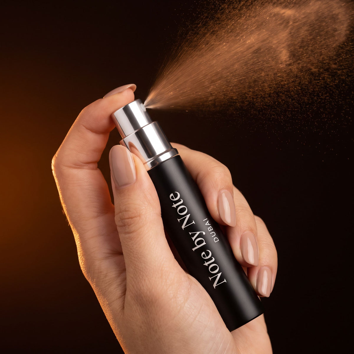 Note by Note 10 ml travel spray in hand